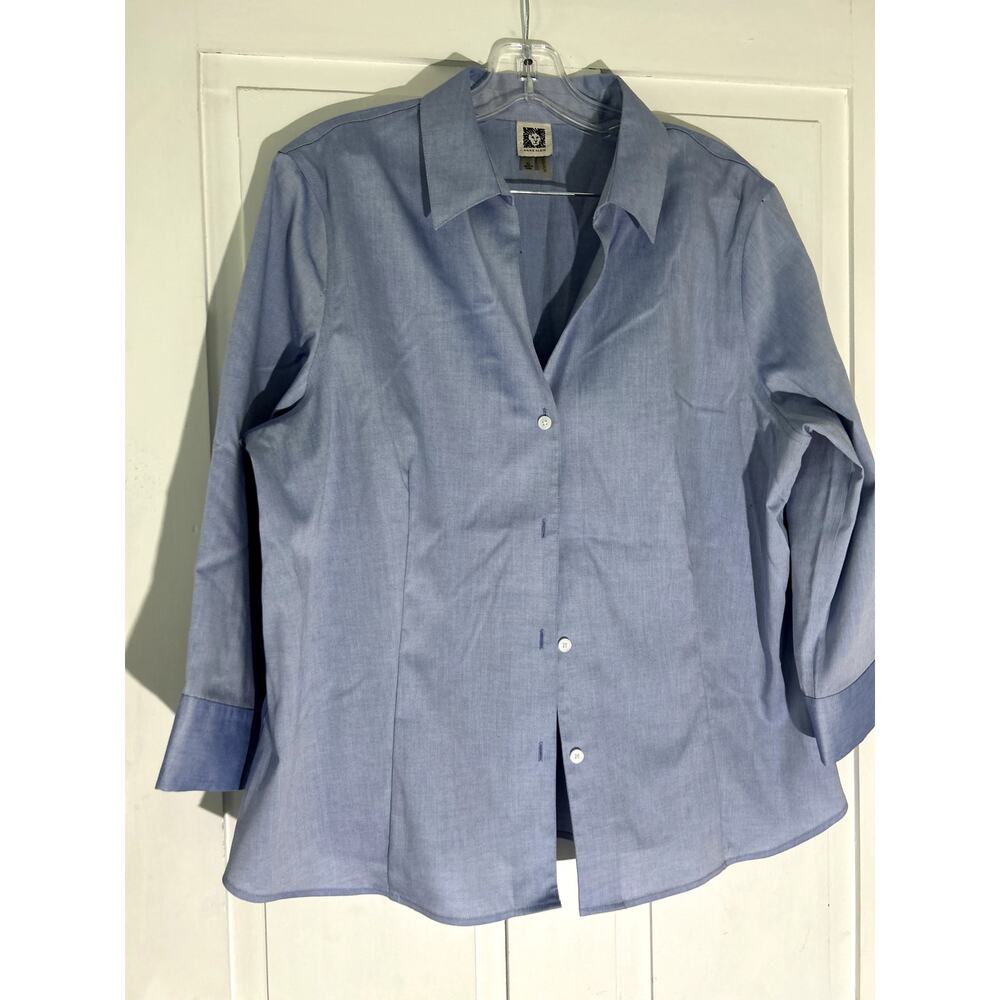 Ann Klein Blue dress shirt - Picture 4 of 4
